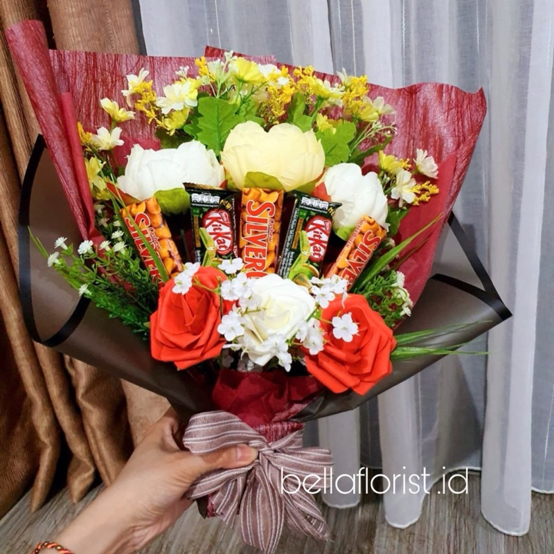 BF - Buket Coklat Valentine Murah / Snack Chocolate Bouquet / Buket Ulangtahun Birthday Bouquet / Ka