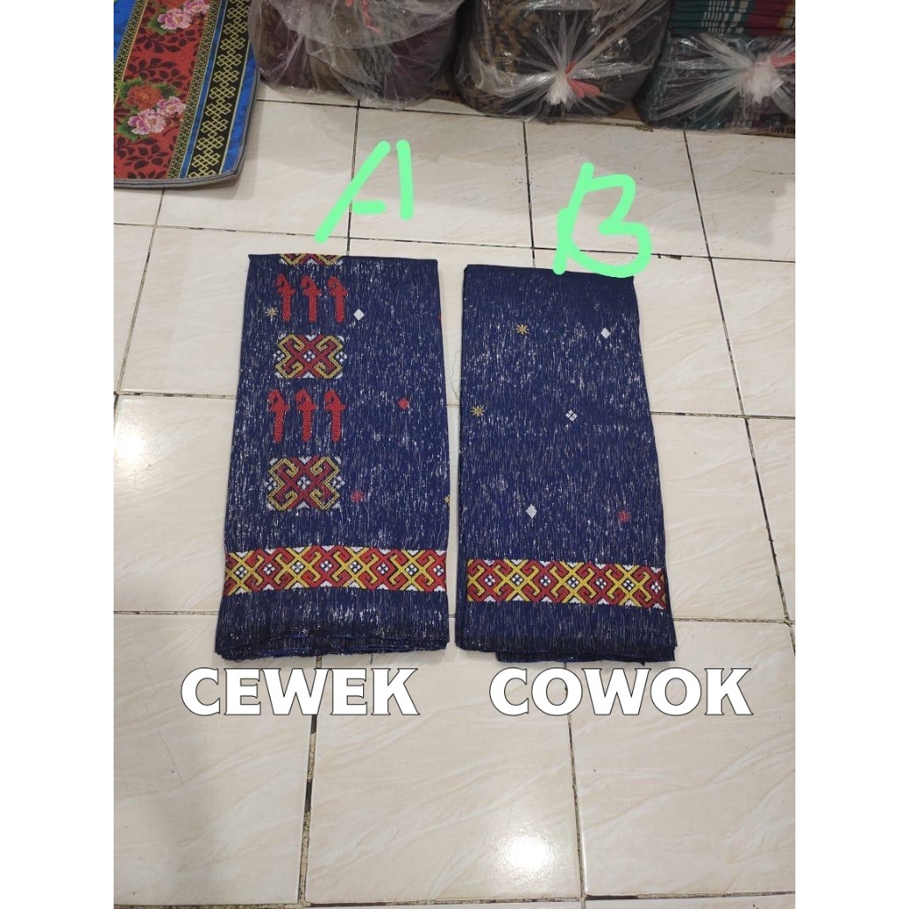 KAIN TENUN JEPARA MOTIF TORAJA SULAM SILVER