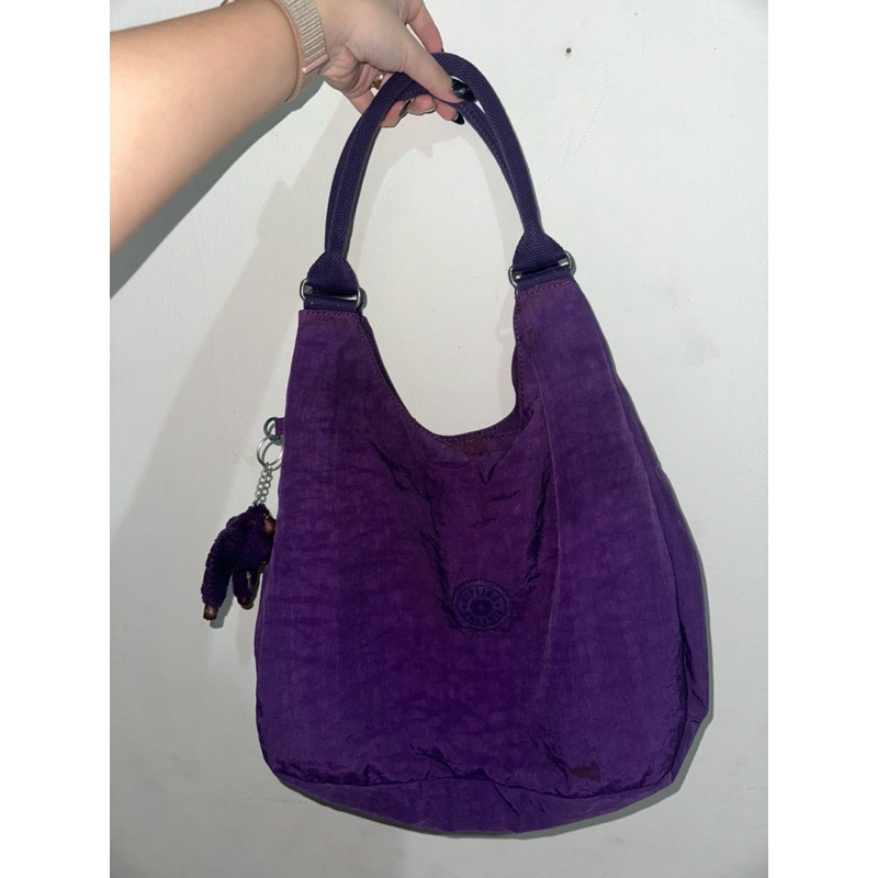 Kipling Preloved Shoulder Bag Purple 100% Ori