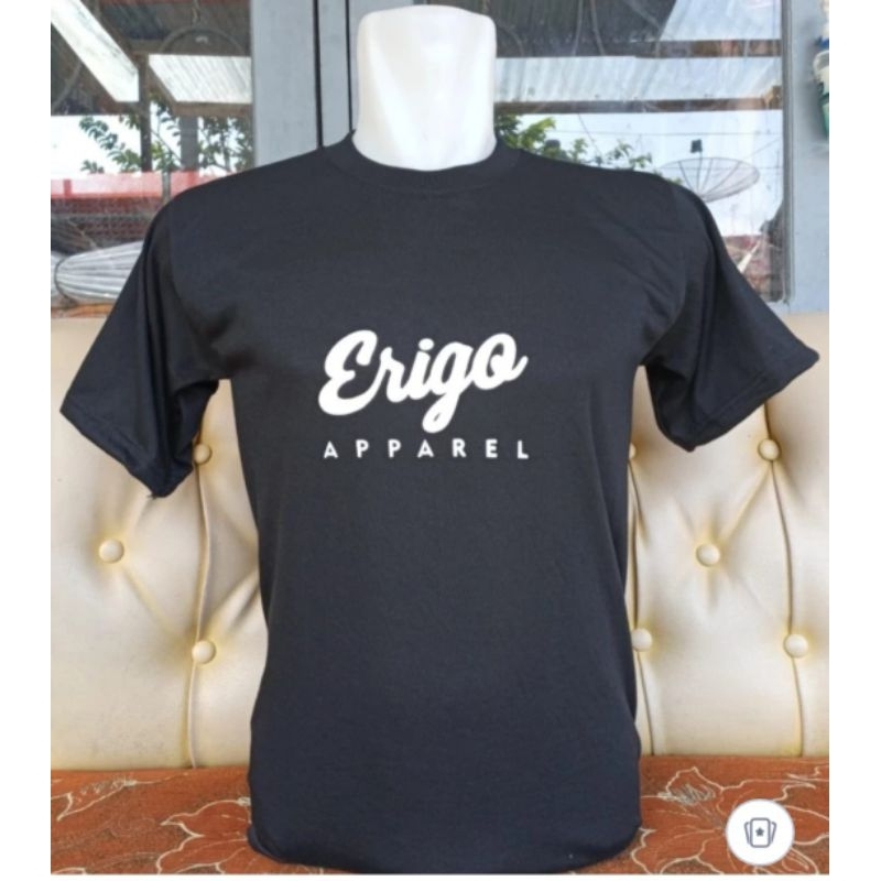 KAOS ERIGO APPAREL(kaos distro) kaos murah HITAM-L