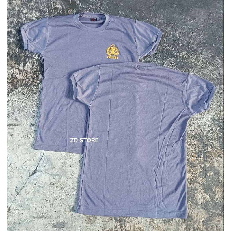 Kaos Polisi Coklat Super Tebel/Kaos Dalam Coklat Polisi Pendek