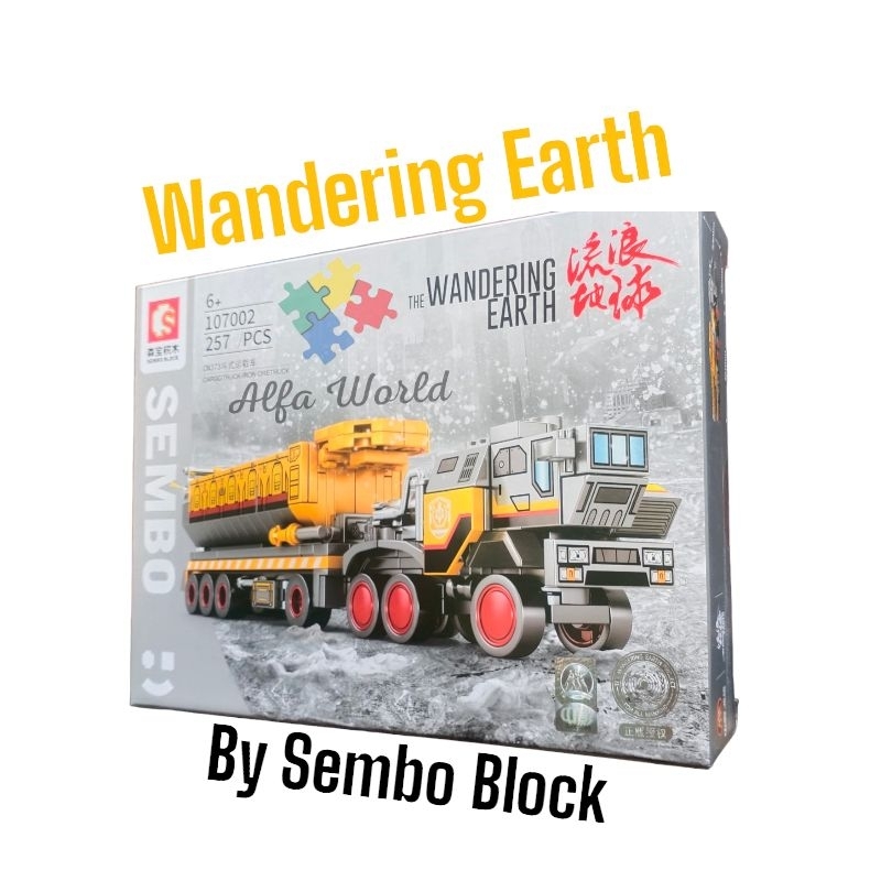 Mainan Anak The Wandering Earth Sembo Block KKV Truck Brick Toys DIY Truk Kargo