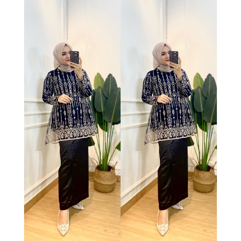 Dianna Set Rok Motif Etnik / Kurung Melayu / Baju kurung / Set Rok Melayu / Tunik Brokat/ Kebaya Wis