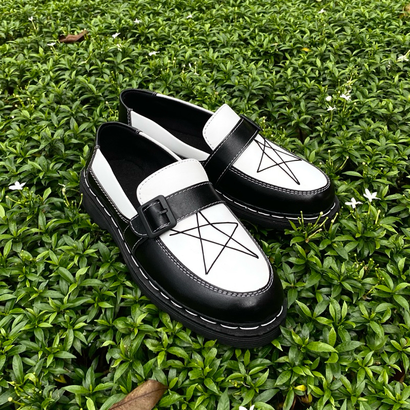 Loafers Bintang Hitam Putih Formal Casual Original Borndsstrofficial Unisex Pria Wanita