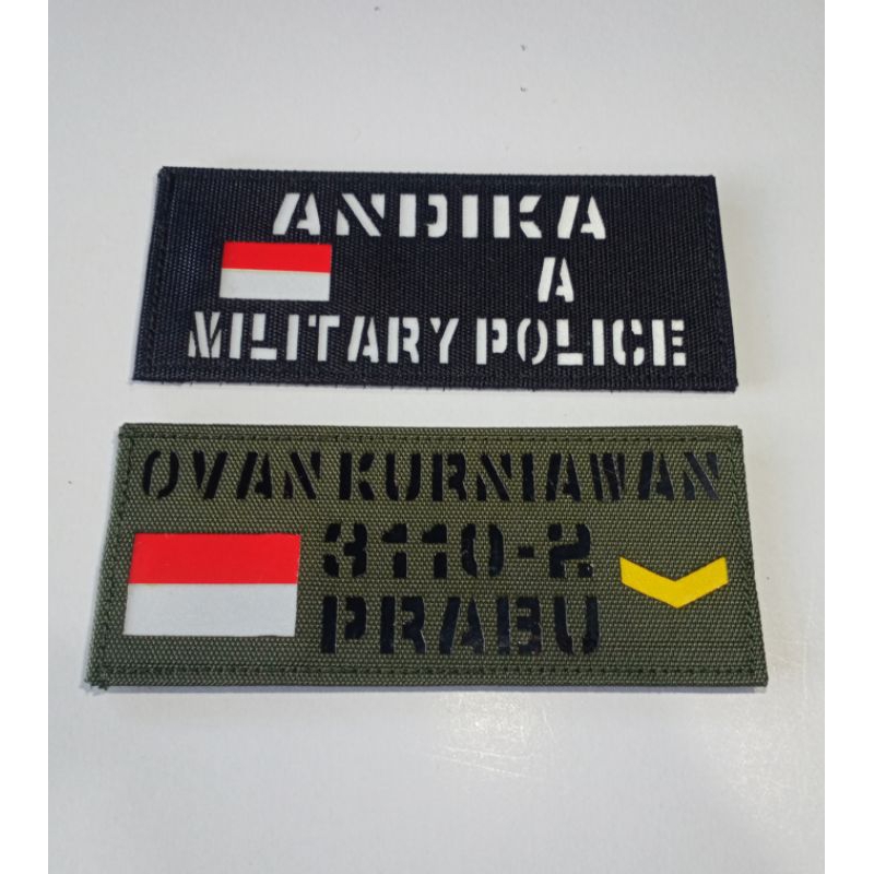 papan nama patch laser tni polri brimob cutting laser
