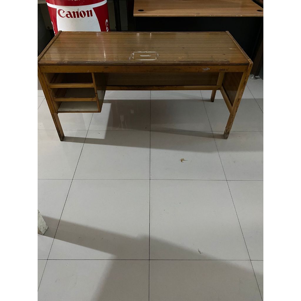 MEJA KANTOR KERJA BELAJAR SECOND SEKEN BEKAS UKURAN 155x68x72