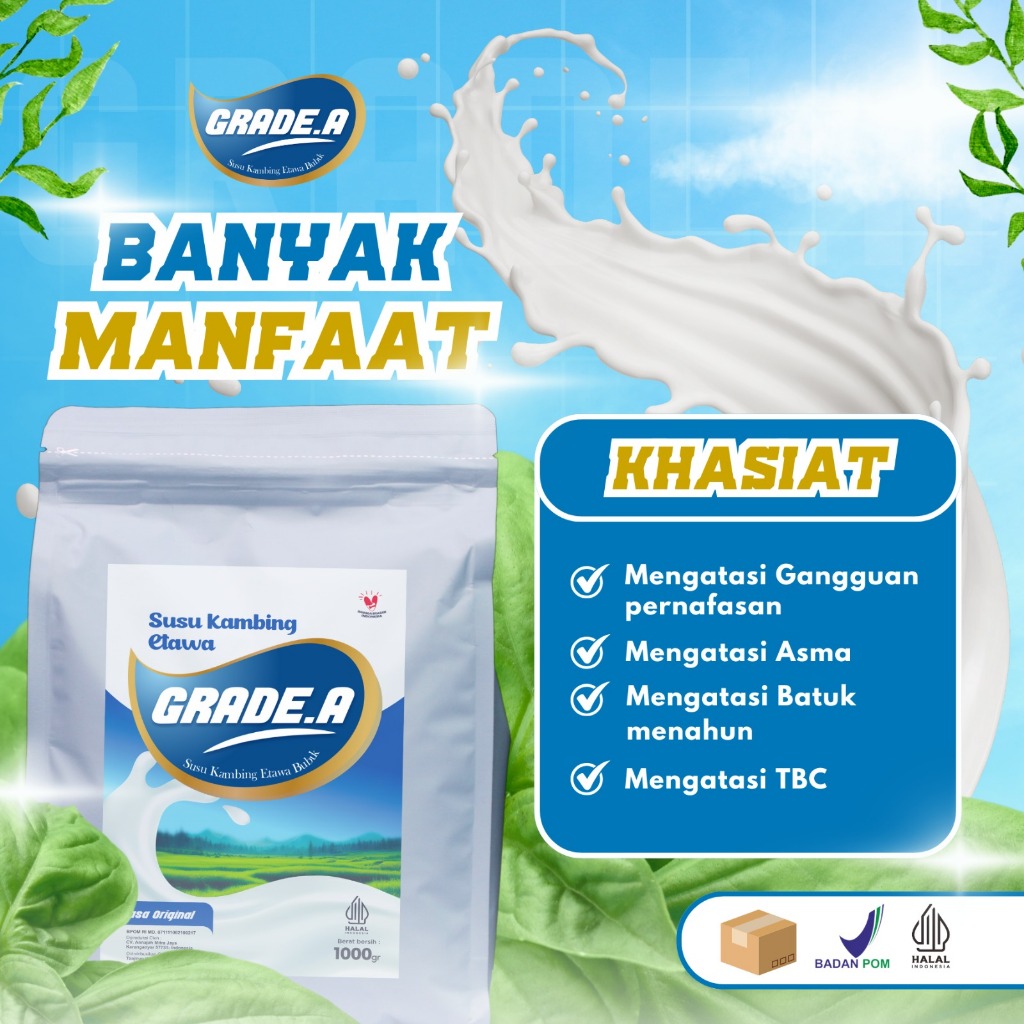 

RB22 SUSU KAMBING ETAWA GRADE A1 ORIGINAL 1KG ALL VARIAN