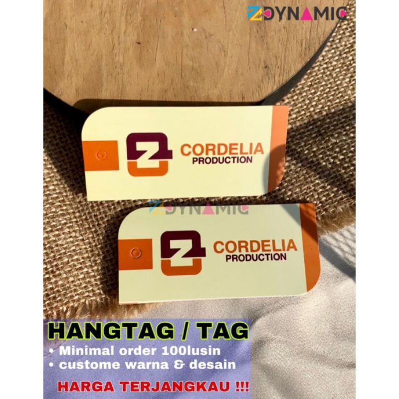 

free desain costum hangtag/hangtag ivory/hangtag distro/label kertas/laminasi doff