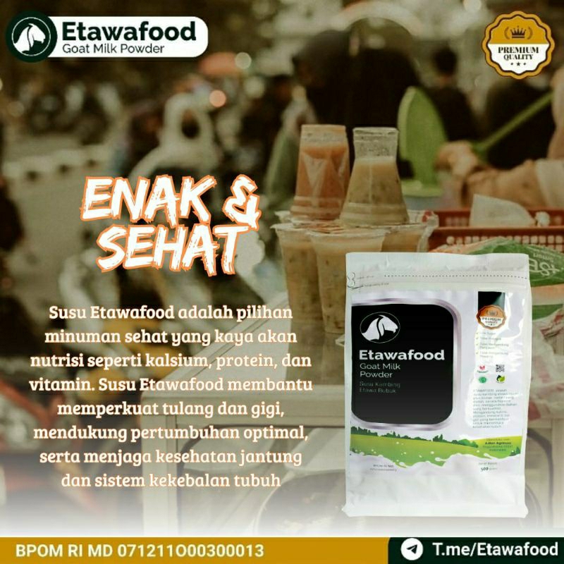 

ETAWAFOOD SUSU ENAK BERKUALITAS BAIK UNTUK KESEHATAN DAN BANYAK MANFAATNYA