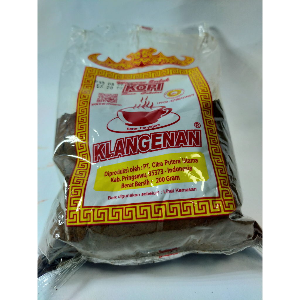 

Kopi Klangenan Asli Pringsewu Lampung 200gr