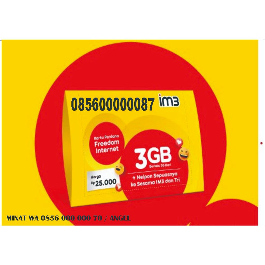 NOMOR CANTIK IM3 INDOSAT 000000 / HEXA 0 COUPLE