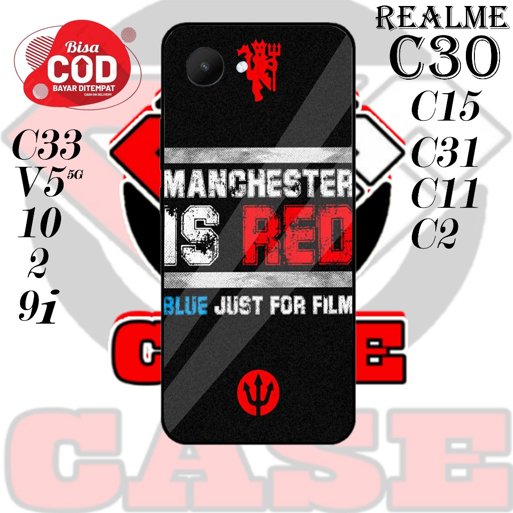 DKC MOTIF MAN UNITED HARDCASE  REALME C30 /  C31 / C33 / C15 / C11 / C2 / REALME 2 / REALME 10 / V5 
