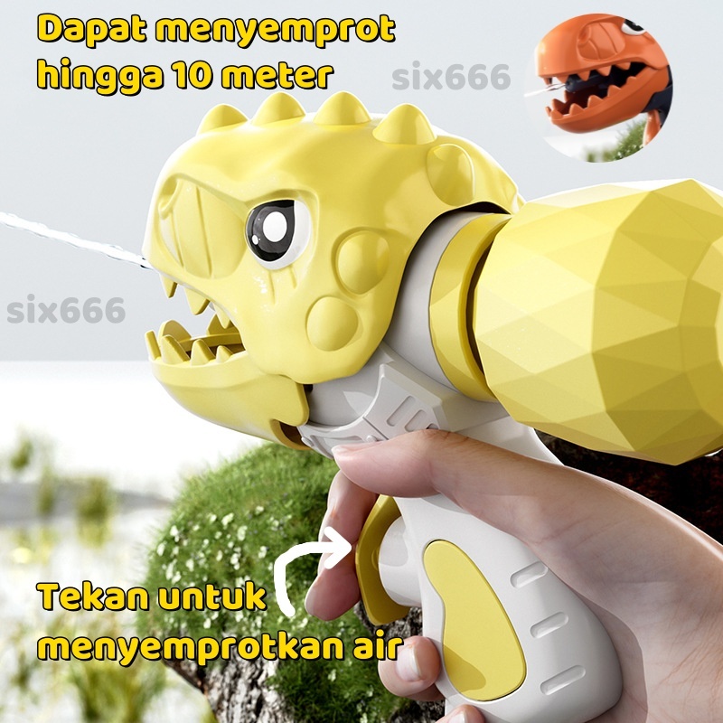 [Jet 10 meter]Libertus7410 Pistol Air Mainan Anak-anak Semprotan Dinosaurus Air Pistol Air Semburan 