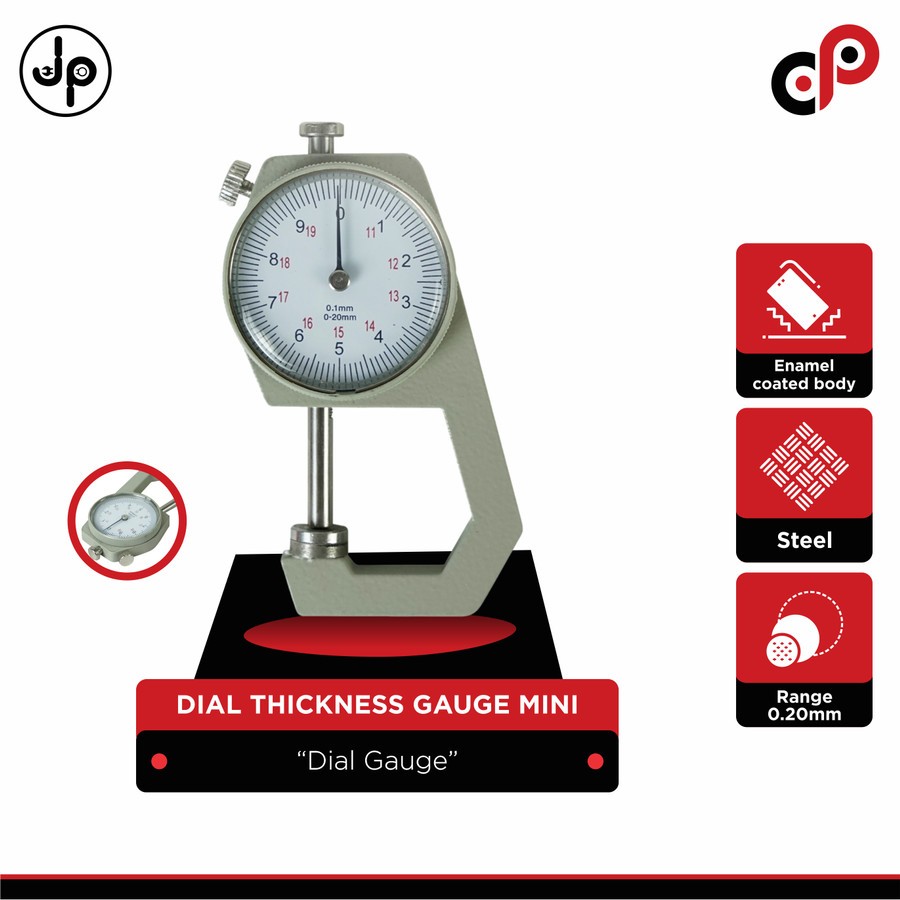 

Dial Thickness Gauge Mini | Alat Ukur Ketebalan Plastik / Kertas Mini