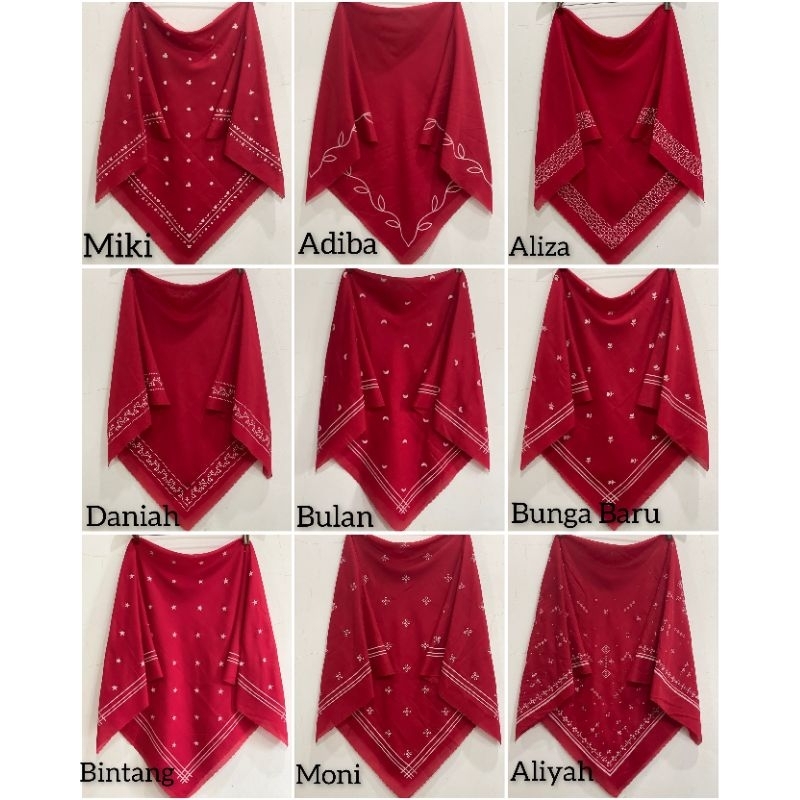 Hijab voal merah terbaru/kerudung voal merah terlaris