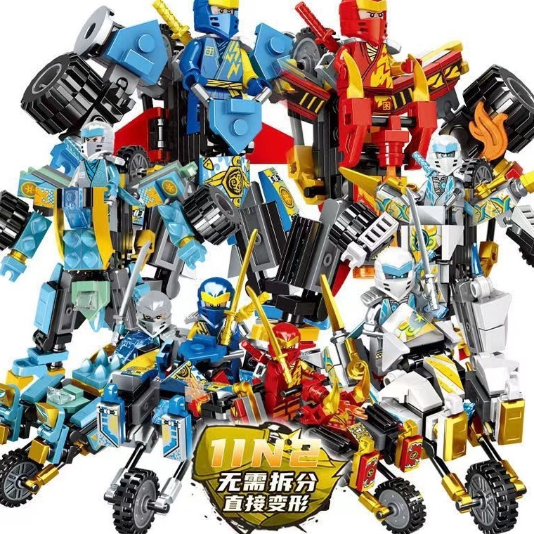 KODE M67D mainan ninjago robot motor 2 in 1 keren gagah Kay Jay cole nya LW137