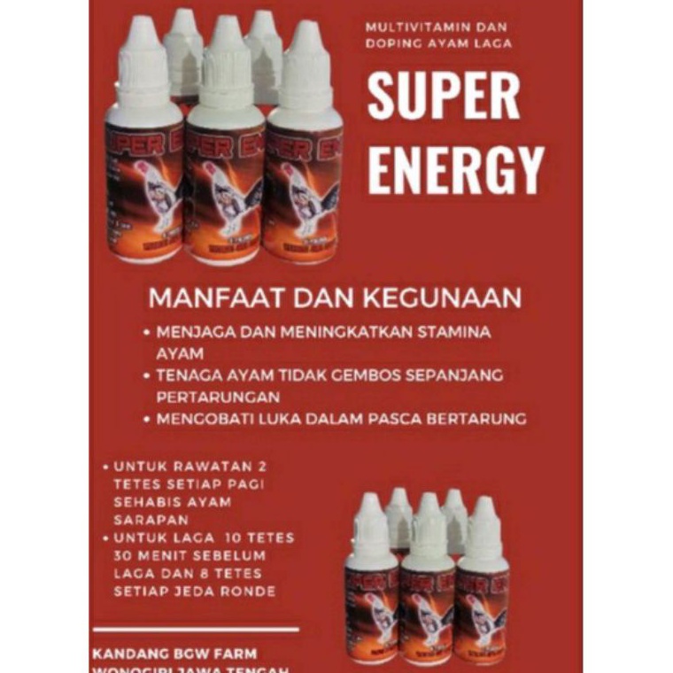 KODE X13C SUPER ENERGI BGW FARM  SUPER ENERGY ORIGINAL BGW FARM  VITAMIN DAN DOPING BERKUALITAS  DOP