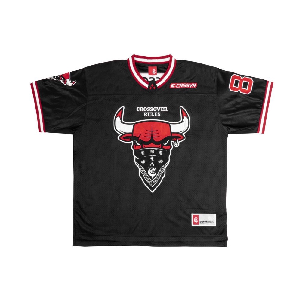 KODE H9Z7 JERSEY CROSSOVER BULLS BLACK