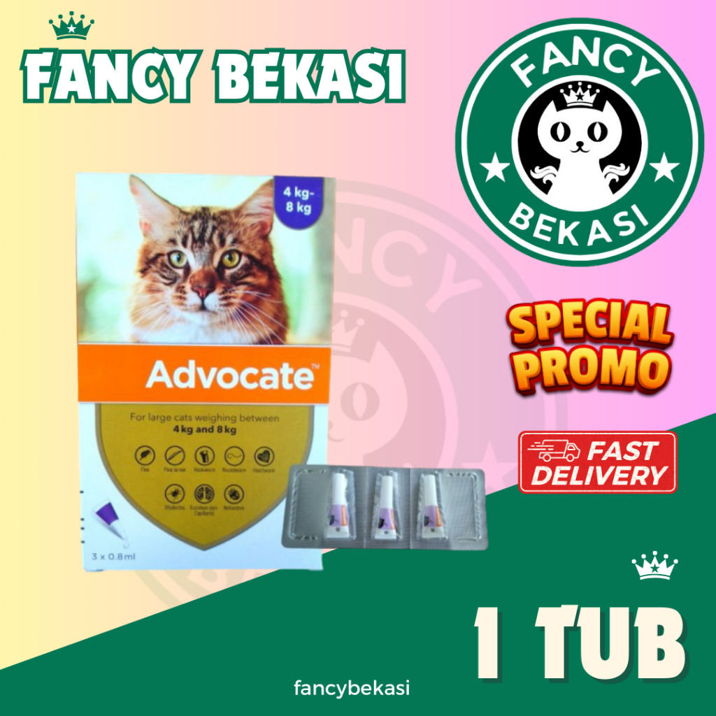 obat kutu kucing advocate 0.8ml advocate large 4 - 8kg