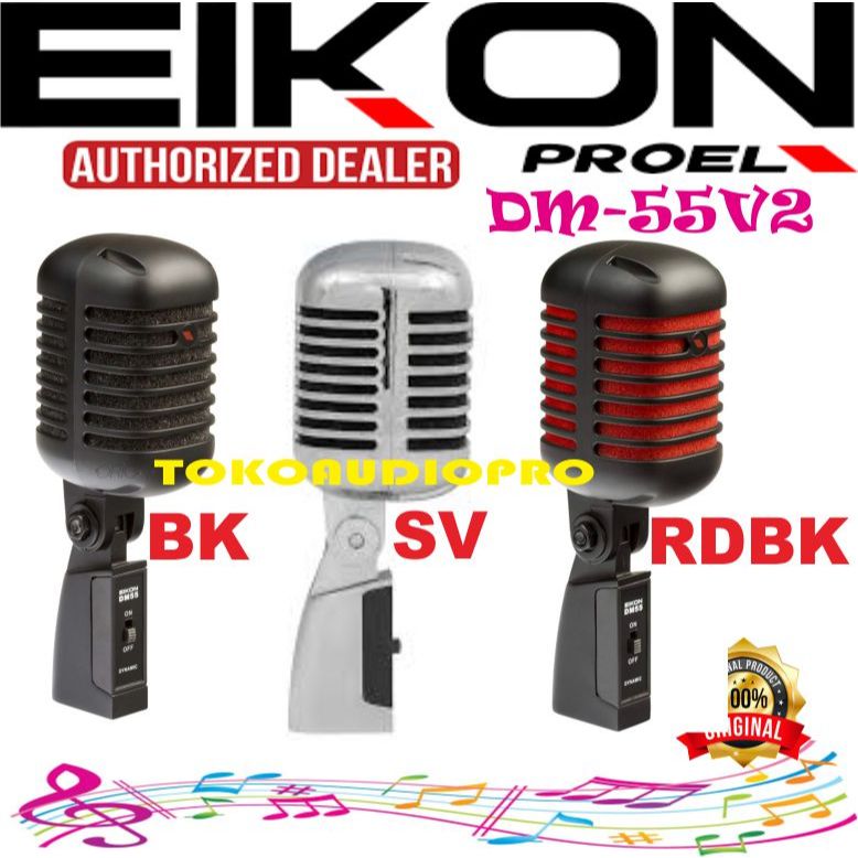 Proel Eikon DM55V2 “VINTAGE” Professional Vocal Dynamic Microphone Eikon DM-55V2