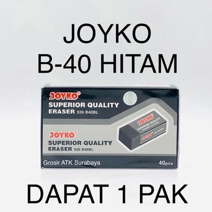 

KODE O6B9 DAPAT 1 PAK PENGHAPUS JOYKO B4 HITAM Stip Eraser Joyko Kecil B4 B 4 526B4BL Hitam
