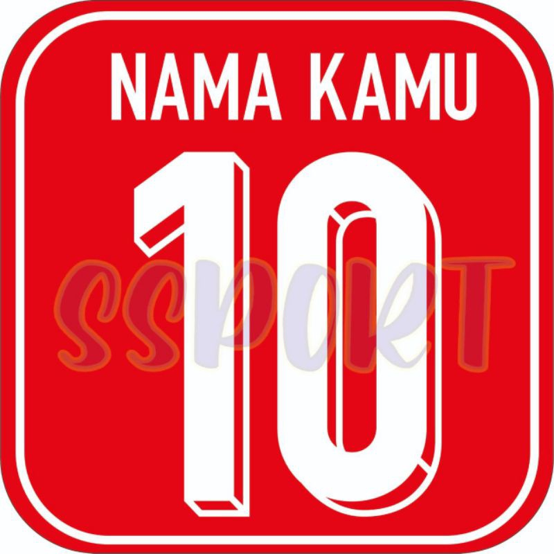 sablon Jersey , namset Jersey, sablon setrika, sablon nama dan nomer, sablon custom