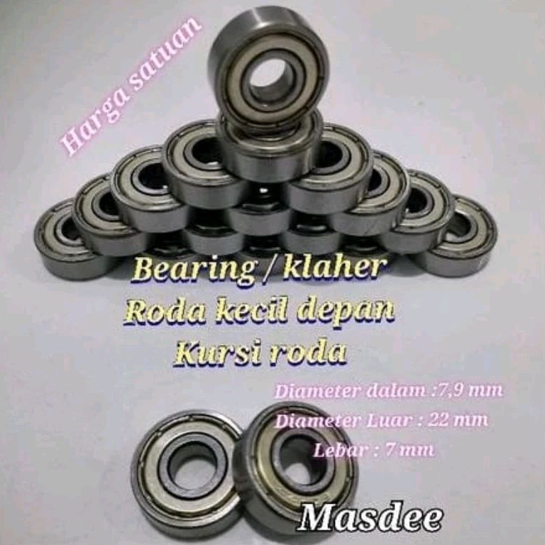 bearing kursi roda roda depan/klaher roda kursi roda