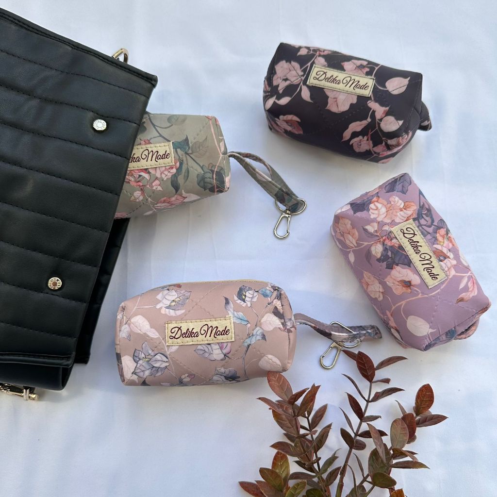 PESONA - Mukena Mini Pouch Traveling 2in1 Resleting Parasut Premium Korea Motif