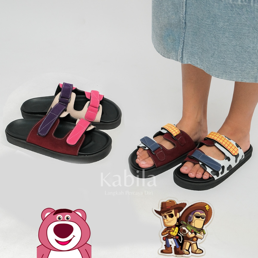 KABILA - Toys Series Sandal Wanita Woody Lotso Sabuk