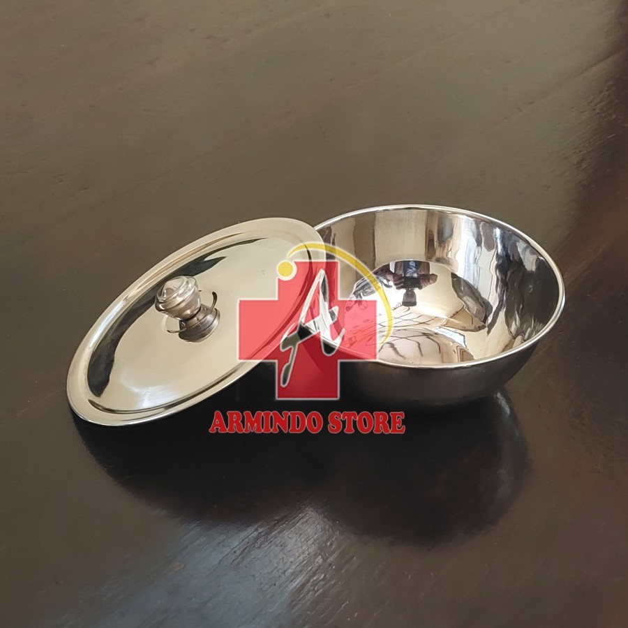 Iodine Cup | Kom Tutup | Bowl With Cover Stainless Steel