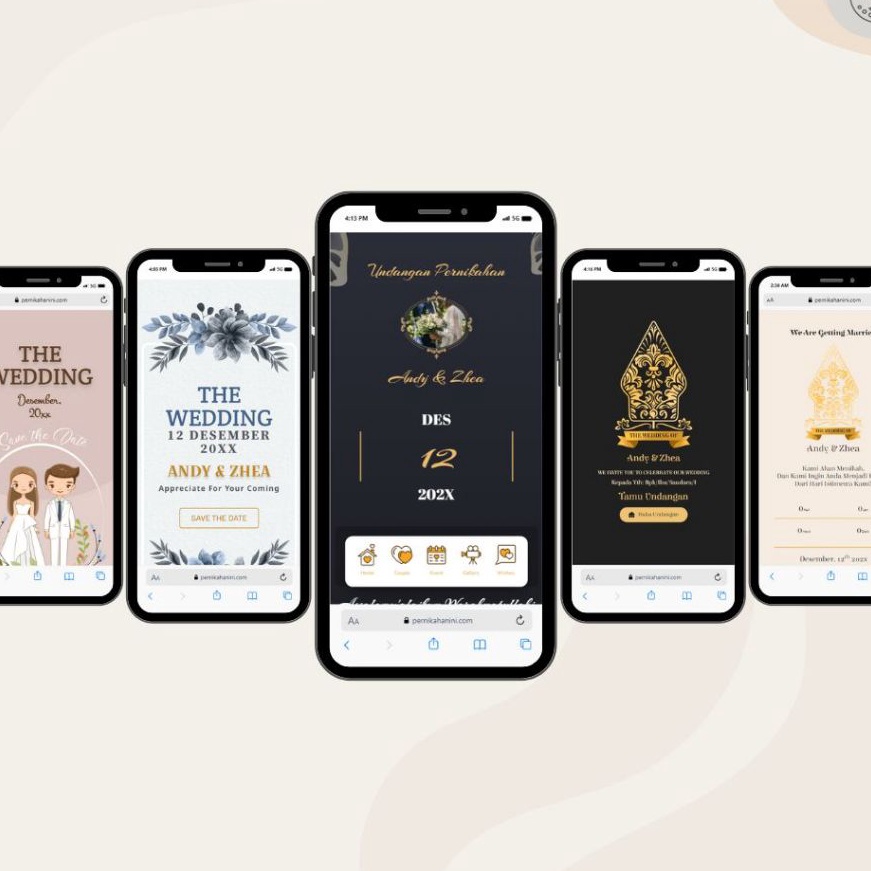 Tawaran Undangan Digital Website Pernikahan  Tema Foto  Tanpa Foto  Undangan Online Digital Web  Tem