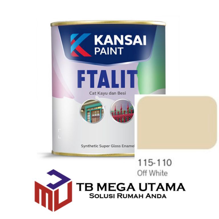 

KODE V6M8 Cat Ftalit 11 Off White 1 kg Kansai Paint Cat Kayu dan Besi