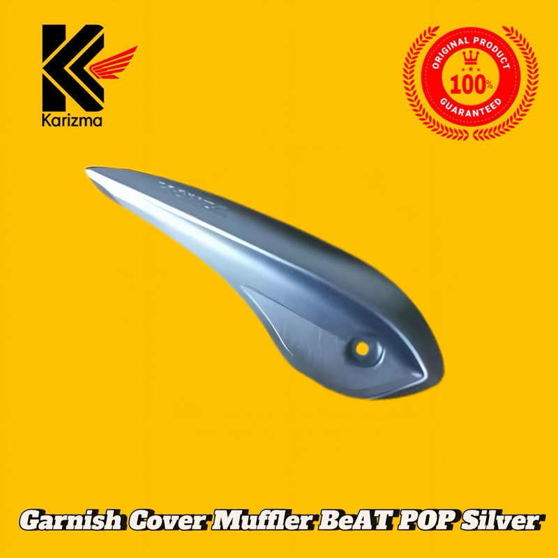 Garnish Cover Muffler BeAT POP Silver/cover knalpot BeAT/Tutup kenalpot beat pop
