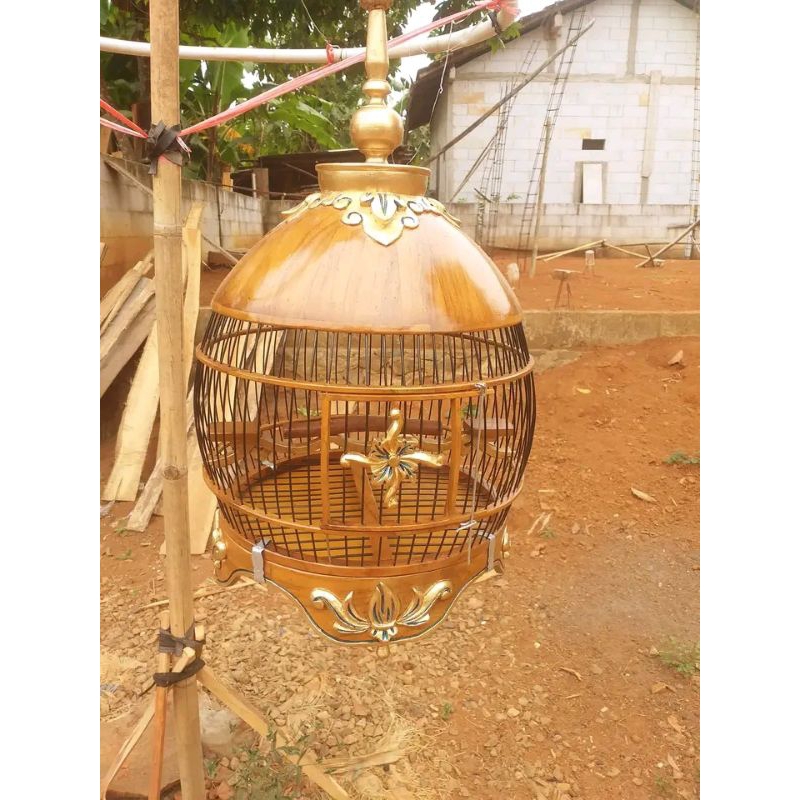 sangkar perkutut jati ukir