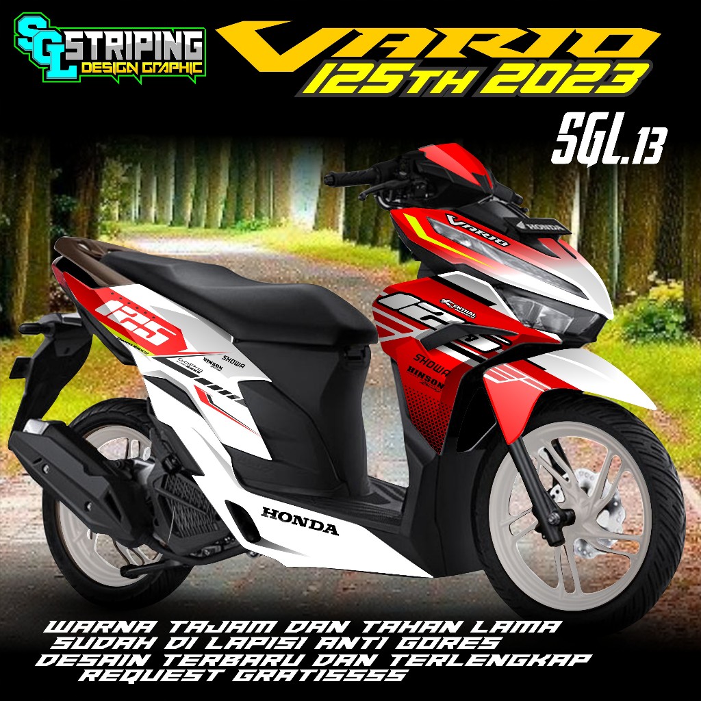 DECAL VARIO 125 NEW 2022 STIKER DECAL VARIO 125 NEW BEBAS CUSTOM NAMA SGL.13