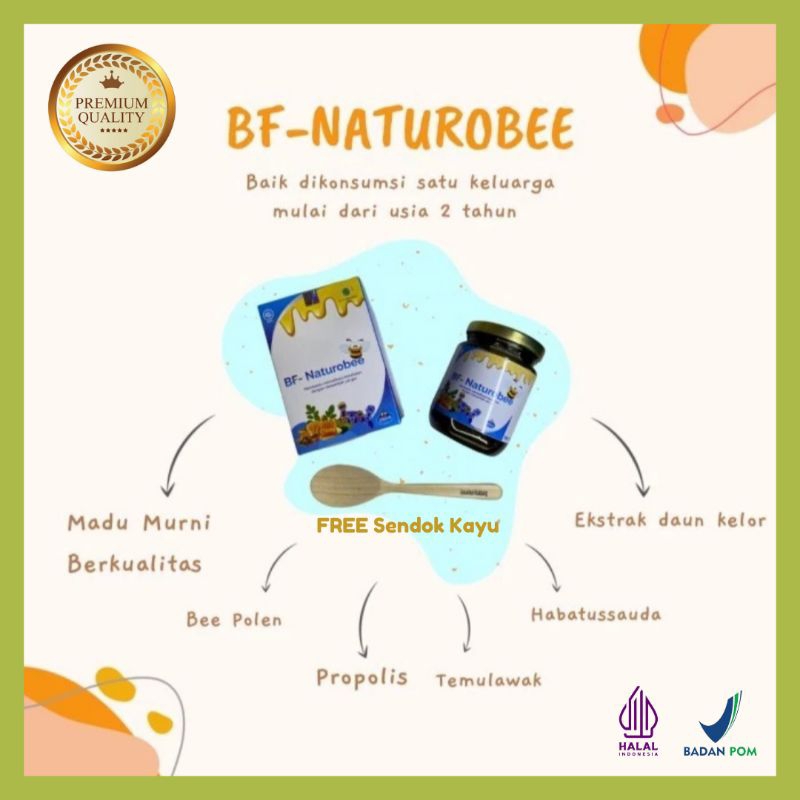 

BF NATUROBEE - Madu Murni - Booster Factory - Ummu Balqis - Superfood - Penambah Nafsu Makan Anak - Gizi Anak - Mencegah Stunting - Vitamin Anak - Madu Herbal - Baik untuk Pencernaan