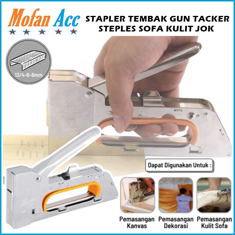 

KODE D7B3 Stapler Tembak Gun Tacker 13468mm Powerful Staples Steples Cekrekan Stepler Pengokot Buku Kayu Alat Jepret Pemasangan Sarung Sofa Jok Kulit Kendaraan Motor Dekorasi Canvas Kain Wallpaper