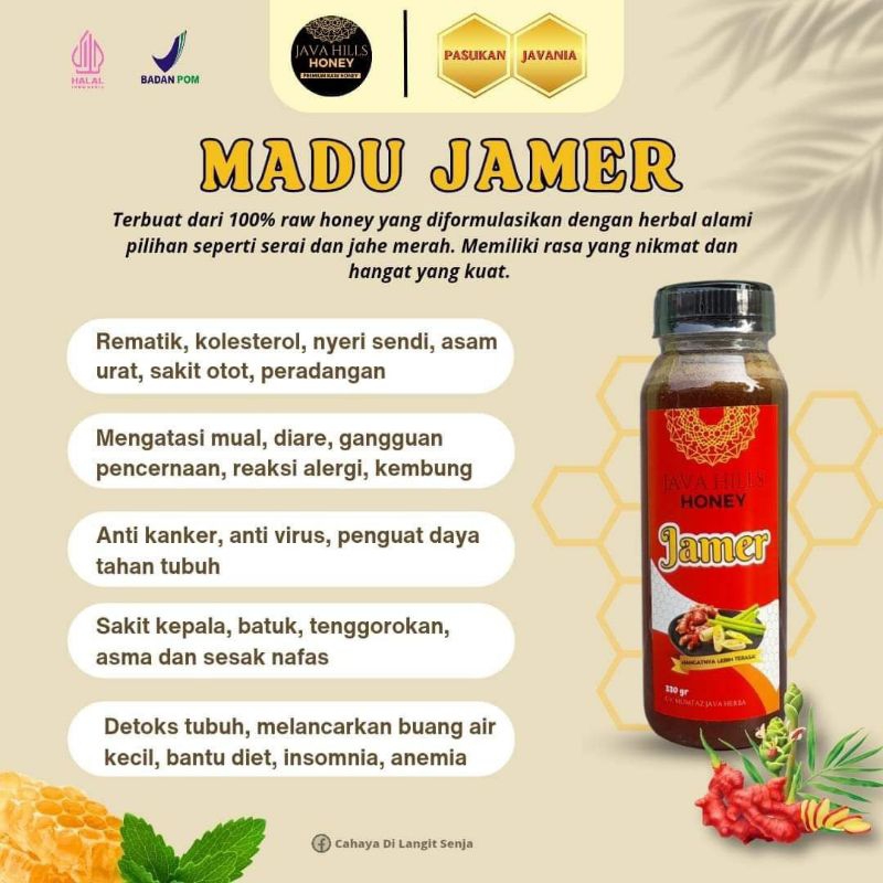 

[ JAVA HILLS ] Madu jahe merah sereh menjaga imunitas tubuh