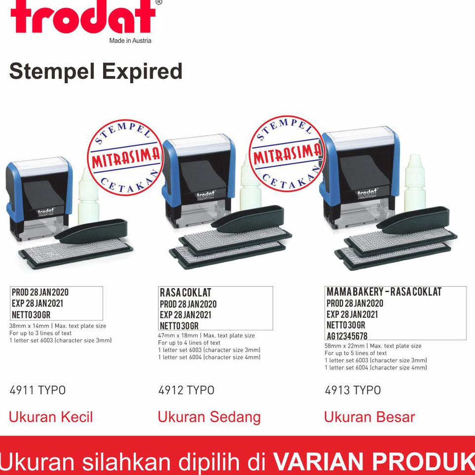 

KODE M1H6 Stempel EXPIRED dengan kode produksi atau format lain yang fleksibel