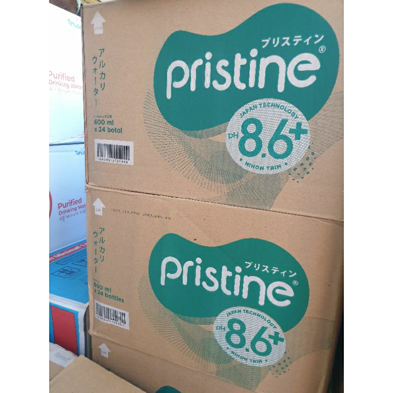 

Pristine 600 ml perkardus isi 24 botol Air Minum ph 8.6+