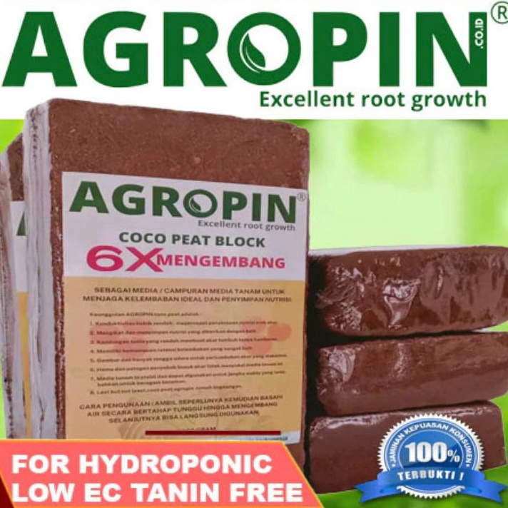 Istimewa Media Tanam Cocopeat Premium Block 1kg Low EC  Agropin