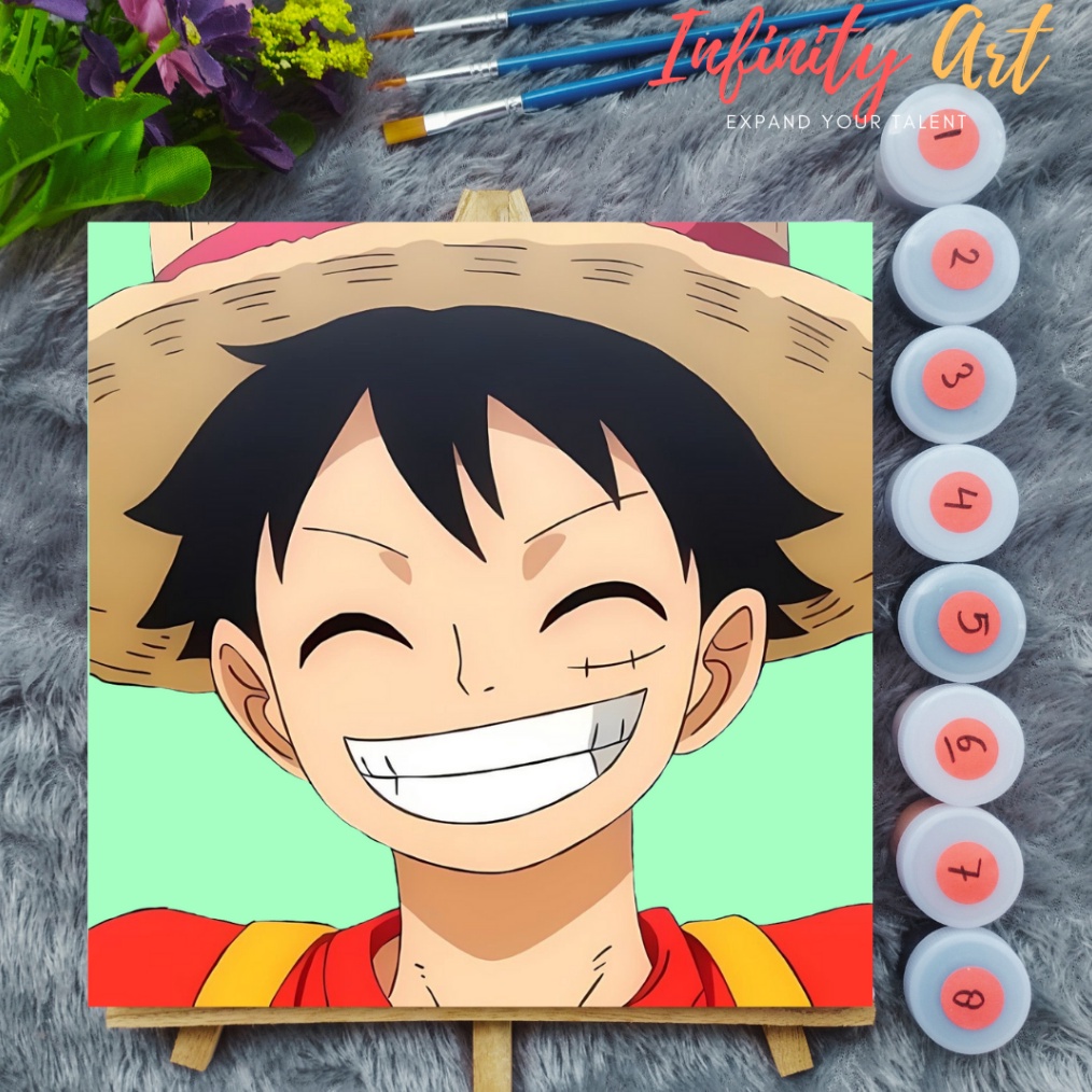 

KODE J6B9 Paint by Number One Piece Monkey D Luffy Jerami Paint By Number Anime 2x2 cm Paint by Number Kit DIY canvas painting Kit mewarnai lukisan with wooden frame numbers kanvas painting kit with frame siap lukis oil painting paint by number cu