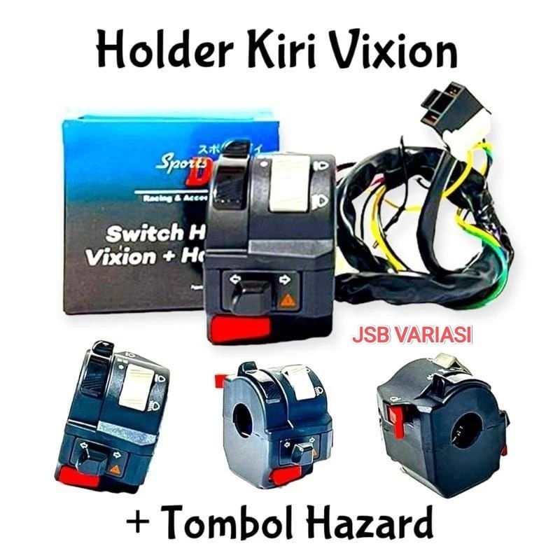 saklar kiri vixion lama + Hazard holder saklar kiri vixion old + Hazard