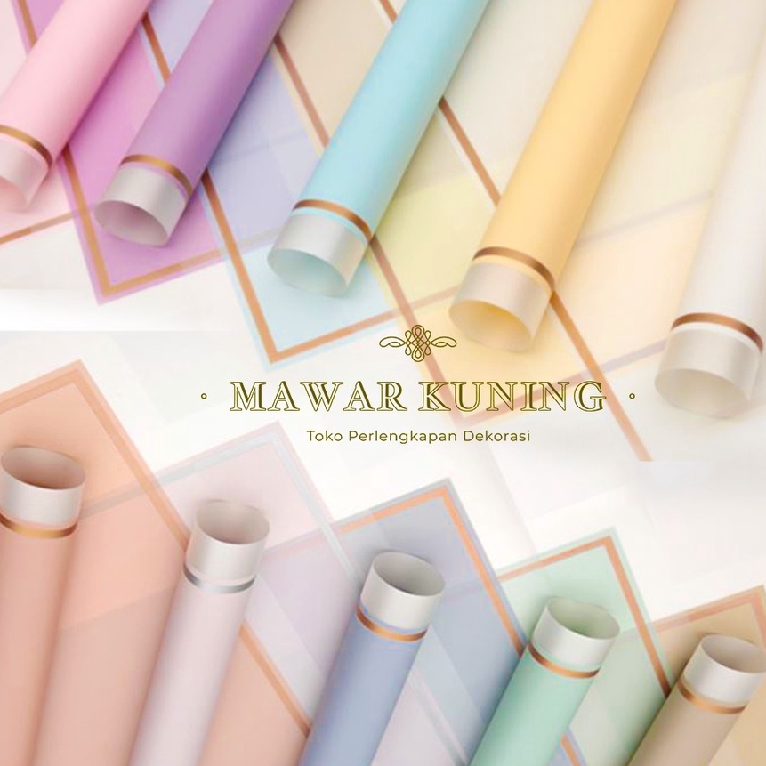

FG2 2 Lembar Cellophane Wrapping New Gold Border AWF