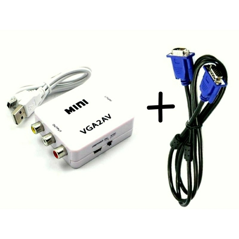 VGA to AV | Converter VGA To RCA/AV free kabel VGA