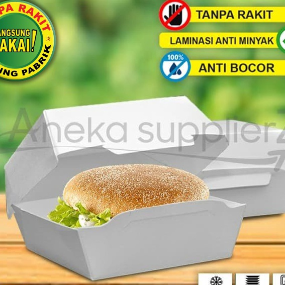 

HJ6 Dus Box Burger Tanpa Rakit S PUTIH 5 PCS