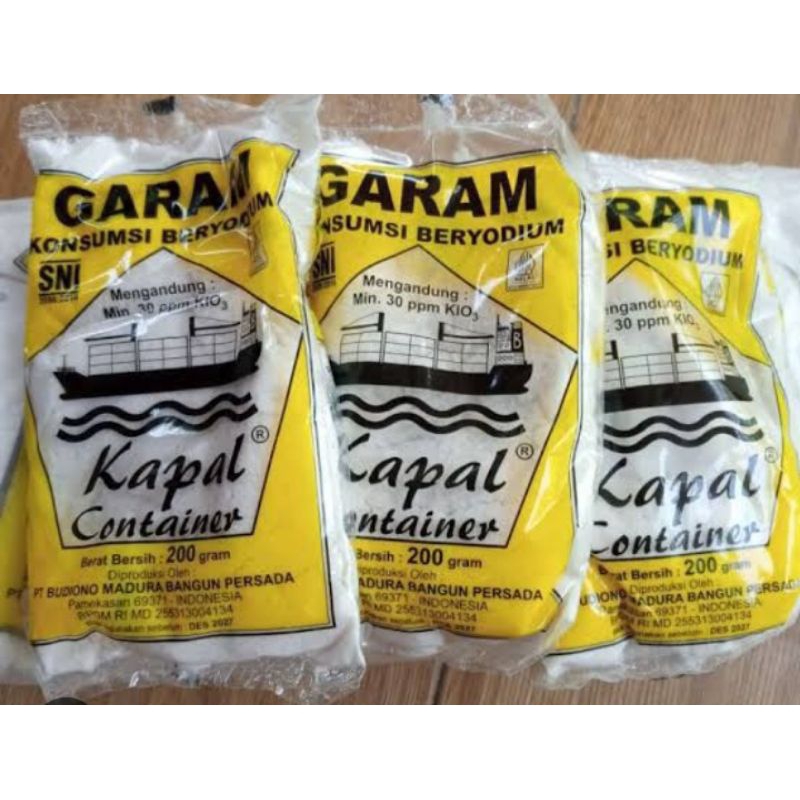 

Garam Beryodium cap kapal api contalner 200g