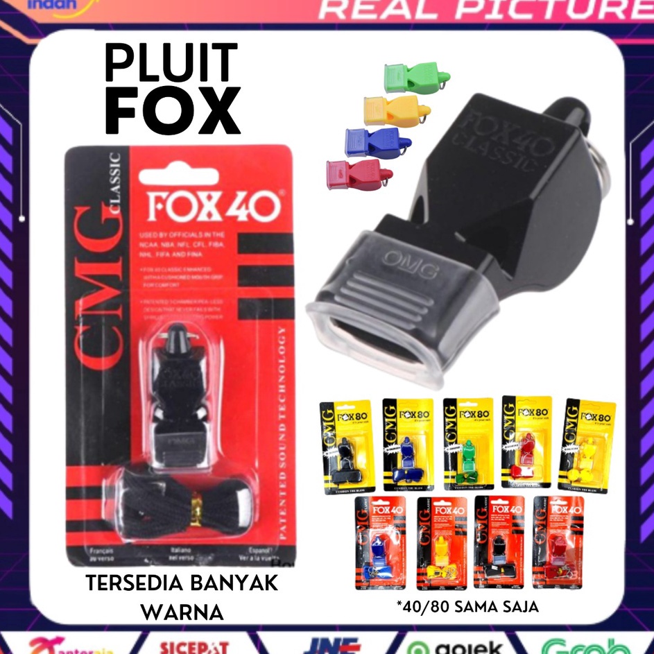Flash Product  PELUIT WASIT BOLA BASKET VOLI FUTSAL PLUIT FOX 48 BONUS LANYARD