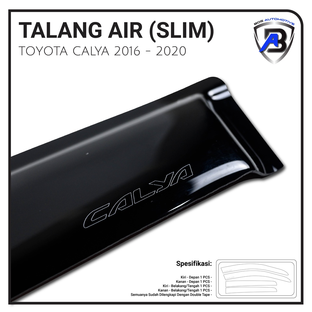 Talang Air Pintu Mobil Toyota Calya 2016 2021 Model Slim 4 Pintu