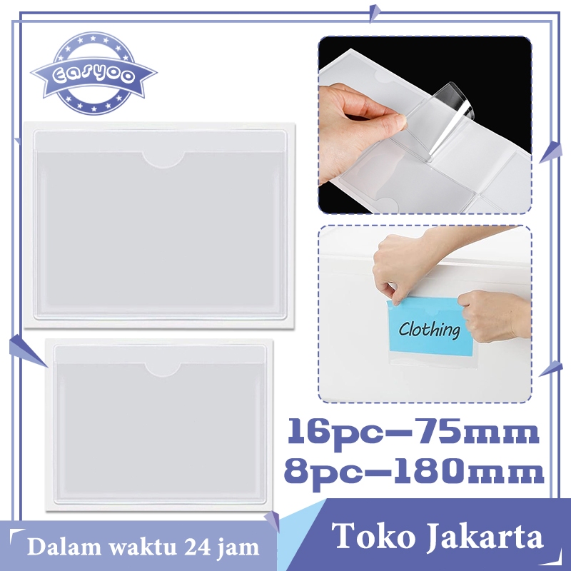 

Isi 16 Label Harga Nama Produk Self Adhesive Card Price Tag Holder Minimarket